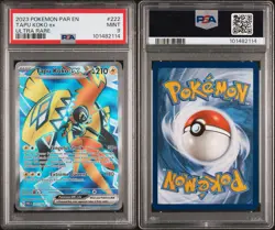 2023 Pokemon Scarlet & Violet Paradox Rift Tapu Koko ex #222 PSA 9 MINT - Image 3