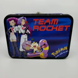Vintage Pokemon Pokemon Team Rocket Tin Lunch Box 1999 Collectible - Image 1