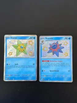 2x Lot SV Paldean Fates Staryu 118/091 Starmie 119/091 Pokemon Cards AA6 7 - Image 1