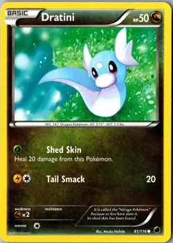 Dratini 81/116 Common Plasma Freeze LP Pokemon Card - Image 1