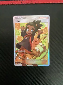 Pokemon Hau Guardians Rising Trainer Full Art Ultra Rare Holo Card 144/145 NM - Image 1