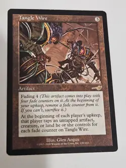 Rare Magic the Gathering 1x Tangle Wire - Nemesis MTG MP - Image 1