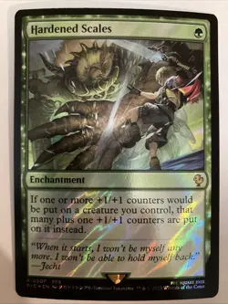 NM Surge Foil Hardened Scales, MTG, Final Fantasy Commander, Magic, 0307 - Image 1