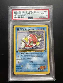 PSA 10 Pokemon 2000 1st Edition Misty's Magikarp Gym Challenge 88/132 GEM MINT - Image 1