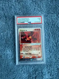 Pokemon 2003 Magmar ex 100/109 Holo Ruby & Sapphire PSA 5 - Image 1