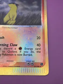 Quilava 51/100 Sandstorm Reverse Holo Vintage E-Reader Pokemon Card - Image 5