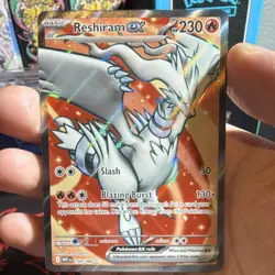 Pokemon Reshiram EX Full Art Holo Ultra Rare 158/086 Sv: White Flare 230 HP - Image 1