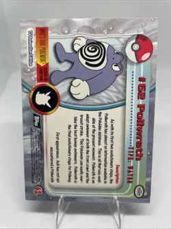 Poliwrath #62 Topps 1999 TV Animation Edition Pokemon TCG - Image 3
