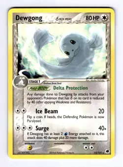 Dewgong (Delta Species) Dragon Frontiers #15 (2006) Rare NM Pokemon - Image 1