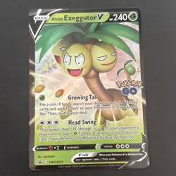 Alolan Exeggutor V Black Star Promo SWSH225 Stamped Pokemon Go TCG NM 2022 - Image 1