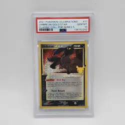 Pokemon Celebrations Umbreon Gold Star #17 Classic Collection PSA 10 Gem Mint - Image 1