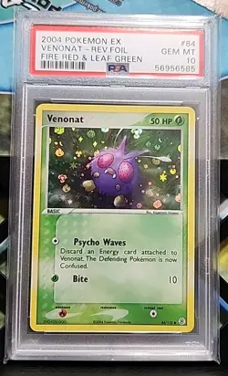 Venonat 84/112 FireRed & LeafGreen Reverse Holo Pokemon Psa 10 - Image 1