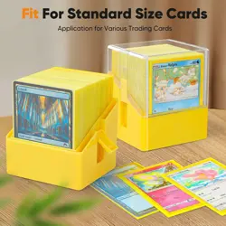 5 Deck Boxes Clear Plastic Trading Card Organiser MTG Commander Yugioh Pokemon - Image 5