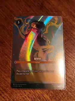 Disney Lorcana Revive Enchanted Holo Card 207/204 Shimmering Skies - Image 1