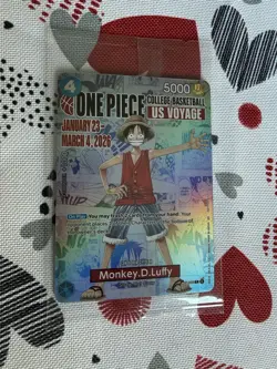 One Piece Monkey D. Luffy US Voyage College Basketball Card SEALED - Image 1