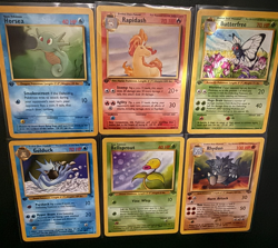 Pokemon OG First Edition 6 Card Lot LP-NM Rare Uncommon WOTC Vintage Original - Image 1