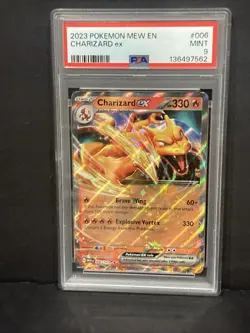 PSA9 Charizard Ex 2023 Pokemon Mew English 151 #006 Graded Trading Card - Image 5