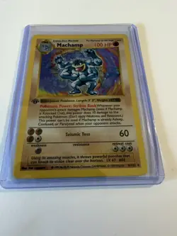Machamp Pokemon Card Shadowless 1st Edition Holo 8/102 Base Set Rare Vintage - Image 2