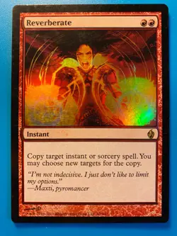 MTG 1x FOIL Reverberate # 20 Premium Deck Series Fire and Lightning Magic x1 NM - Image 1