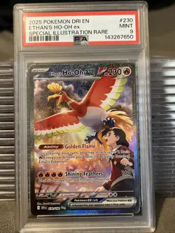 Pokemon TCG Ethan's Ho-Oh EX Sir 230/182 Destined Rivals PSA 9 - Image 1