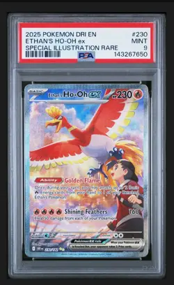 Pokemon TCG Ethan's Ho-Oh EX Sir 230/182 Destined Rivals PSA 9 - Image 3