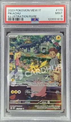 CARTA POKEMON PIKACHU MEW 173/165 PSA 9 GRADATA TCG CARD ITA - Image 1