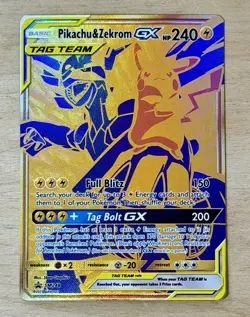 Pokemon TCG Pikachu & Zekrom GX SM248 - Tag Team Promo Holo Rare - Near Mint - Image 1