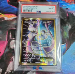 2016 POKEMON XY EVOLUTIONS #103 FULL ART/MEWTWO EX PSA 8 - Image 2
