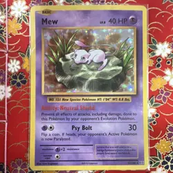Mew Pokemon TCG Evolutions Psychic Holo Rare Basic 2016 53/108 40 HP - Image 1