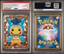 2015 POKEMON JPN PRETEND GYARADOS PIKACHU XY-P PROMO HOLO #151 PSA 10 - Image 1