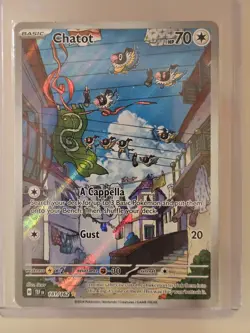 Chatot - 181/162 Pokemon SV05: Temporal Forces Holo Illustration Rare NM - Image 1