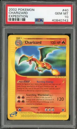 2002 Pokemon Expedition #40 Charizard Non-Foil PSA 10 - Image 1