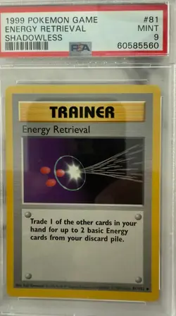 1999 Pokemon Game Energy Retrieval Shadowless Mint 9 - Image 1