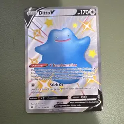 Pokemon Ditto V Shiny Holo Rare SV118/SV122 Shining Fates Vault Holo 170 HP - Image 1