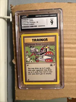 2000 POKEMON COMPUTER ERROR BLACK STAR PROMO 16 LEAGUE CGC 9 MINT VINTAGE! - Image 1