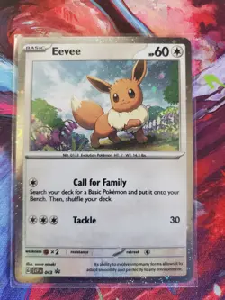 Pokemon Eevee #043 English SVP Black Star Promo Cosmos Holo - Image 1