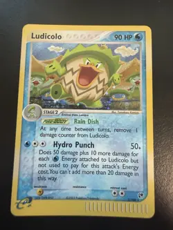 Pokemon TCG Ludicolo EX Sandstorm Holo Rare 7/100 LP- - Image 1
