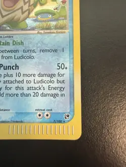 Pokemon TCG Ludicolo EX Sandstorm Holo Rare 7/100 LP- - Image 2