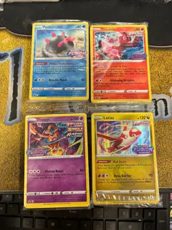 Pokemon SEALED Set of 4 Fusion Strike Prerelease Promos SWSH168 SWSH169 SWSH170 - Image 1