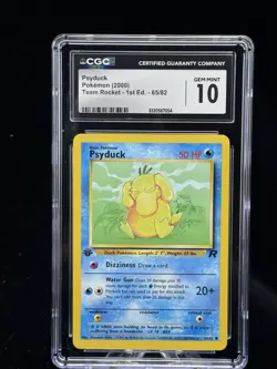 Psyduck #65 1st Edition Team Rocket 2000 Pokemon CGC 10 💦 - Image 1