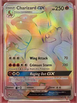 2017 POKEMON SUN & MOON BURNING SHADOWS #150/147 CHARIZARD GX SECRET RARE PSA 9 - Image 3