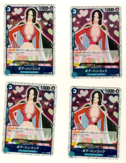 Set Of 4 Boa Hancock ST03-013 Jolly Rogers Premium Booster Foil Japanese Card - Image 1
