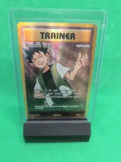 Pokemon Brock's Grit Full Art Ultra Rare Holo Evolutions 107/108 Trainer Card - Image 1