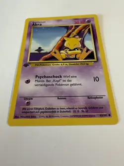 Abra 43/102 1st Edition Base Set German Pokemon Card TCG - Image 5