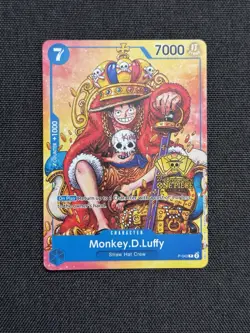 Monkey D Luffy P-043 Promo Card Game NM/M One Piece TCG English - Image 2