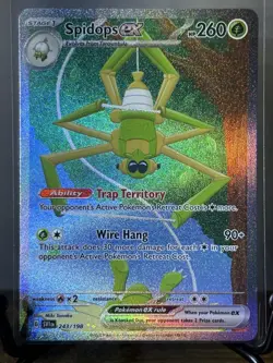 Pokemon TCG Spidops EX Scarlet & Violet Base Set Illustration Rare Card 243/198 - Image 1