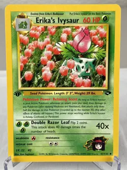 Erika's Ivysaur 41/132 Gym Challenge Pokemon Card 1st Edition - VLP - Image 1