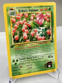 Erika's Ivysaur 41/132 Gym Challenge Pokemon Card 1st Edition - VLP - Image 2