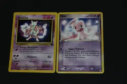 Pokemon Card Lot MP-HP Black Star Promo Mewtwo #3 And Mew 111/110 DVD Promo - Image 1