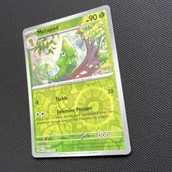Pokemon TCG Card Metapod 011/165 Reverse Holo In Near Mint Condition - Image 2